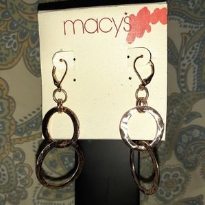 2 pairs of Macys gold earrings
